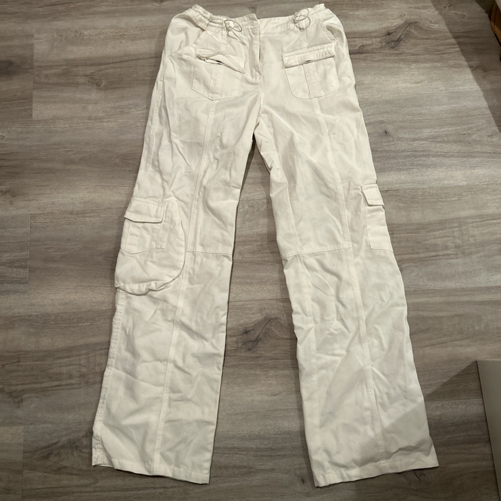 Brandy Melville Cream Cargo Pants